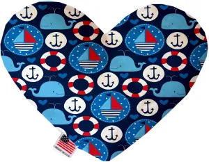 Anchors Away 6 Inch Canvas Heart Dog Toy