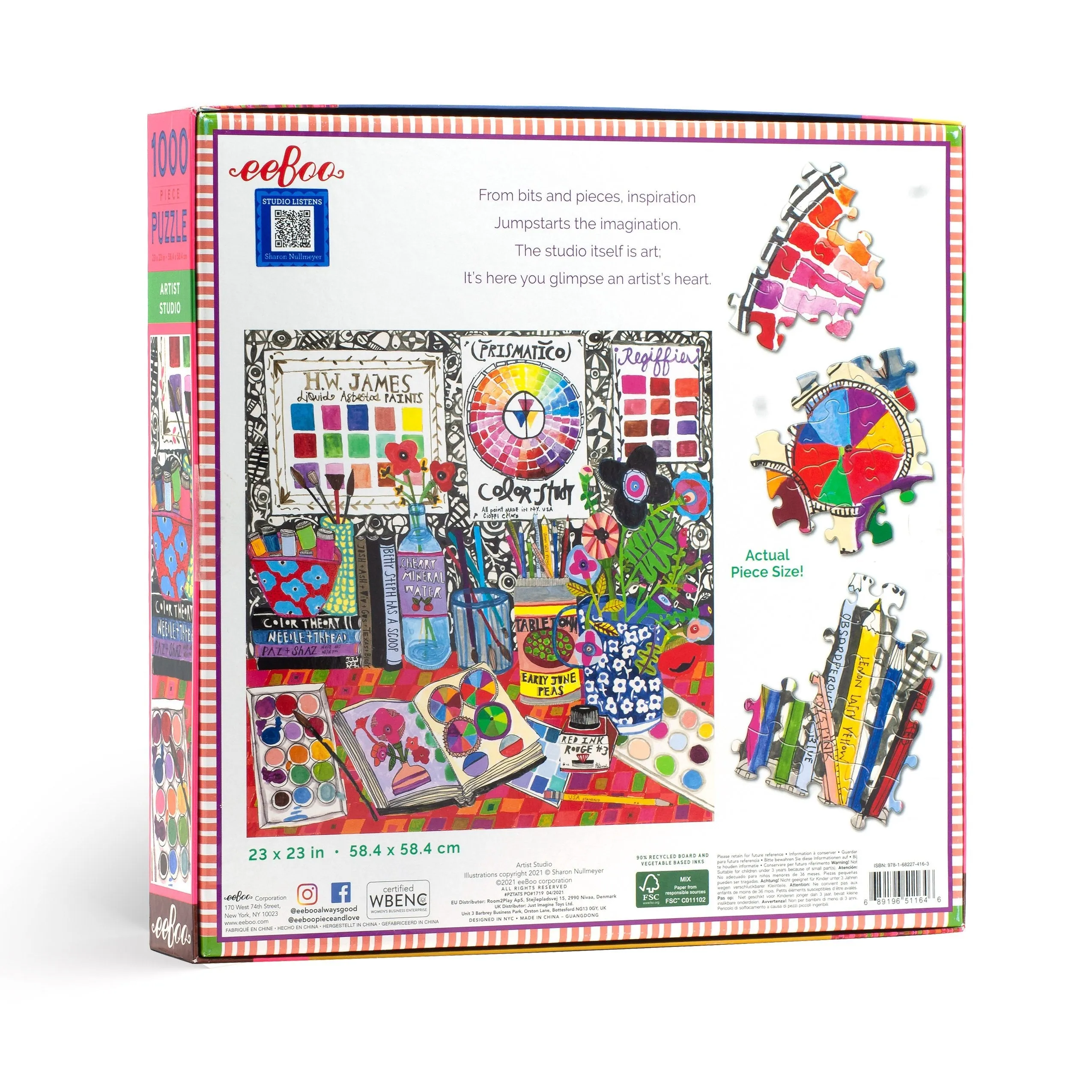 Artist Studio 1000 Piece Square Jigsaw Puzzle
