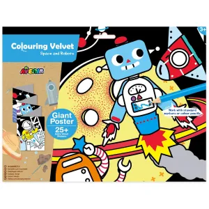 Avenir Colouring Velvet Space And Robots