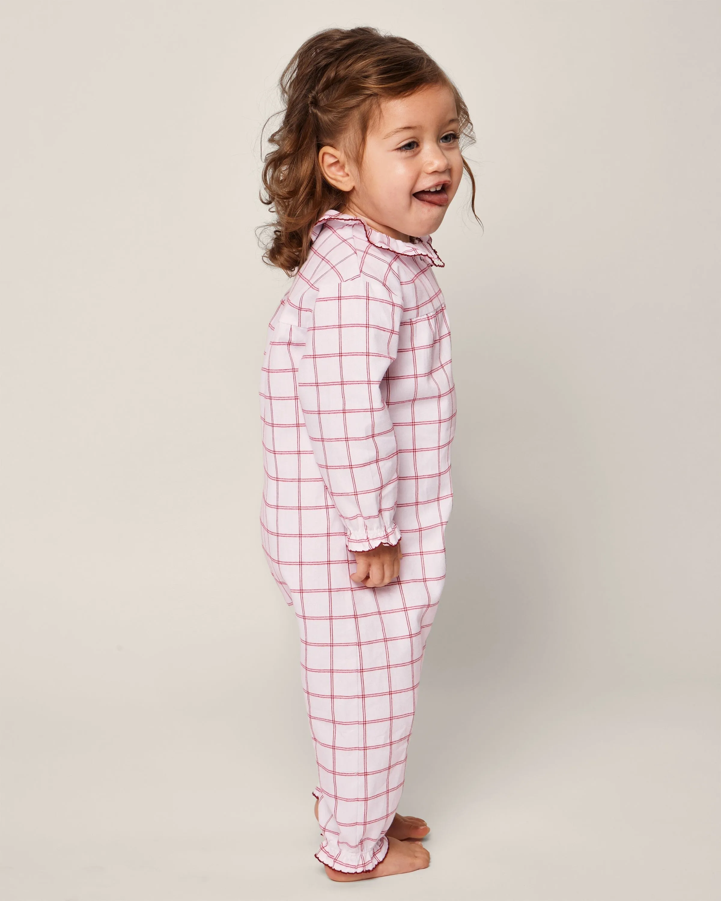 Baby's Twill Madeline Romper | Garnet Tattersall