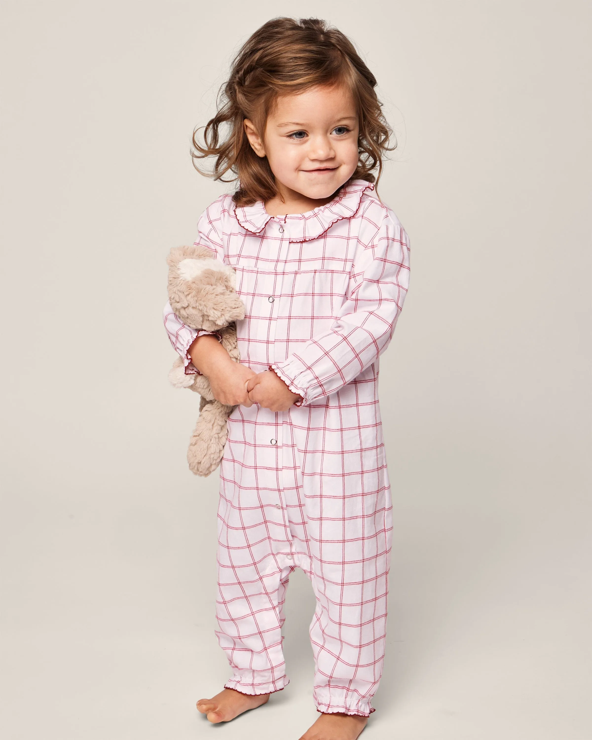 Baby's Twill Madeline Romper | Garnet Tattersall