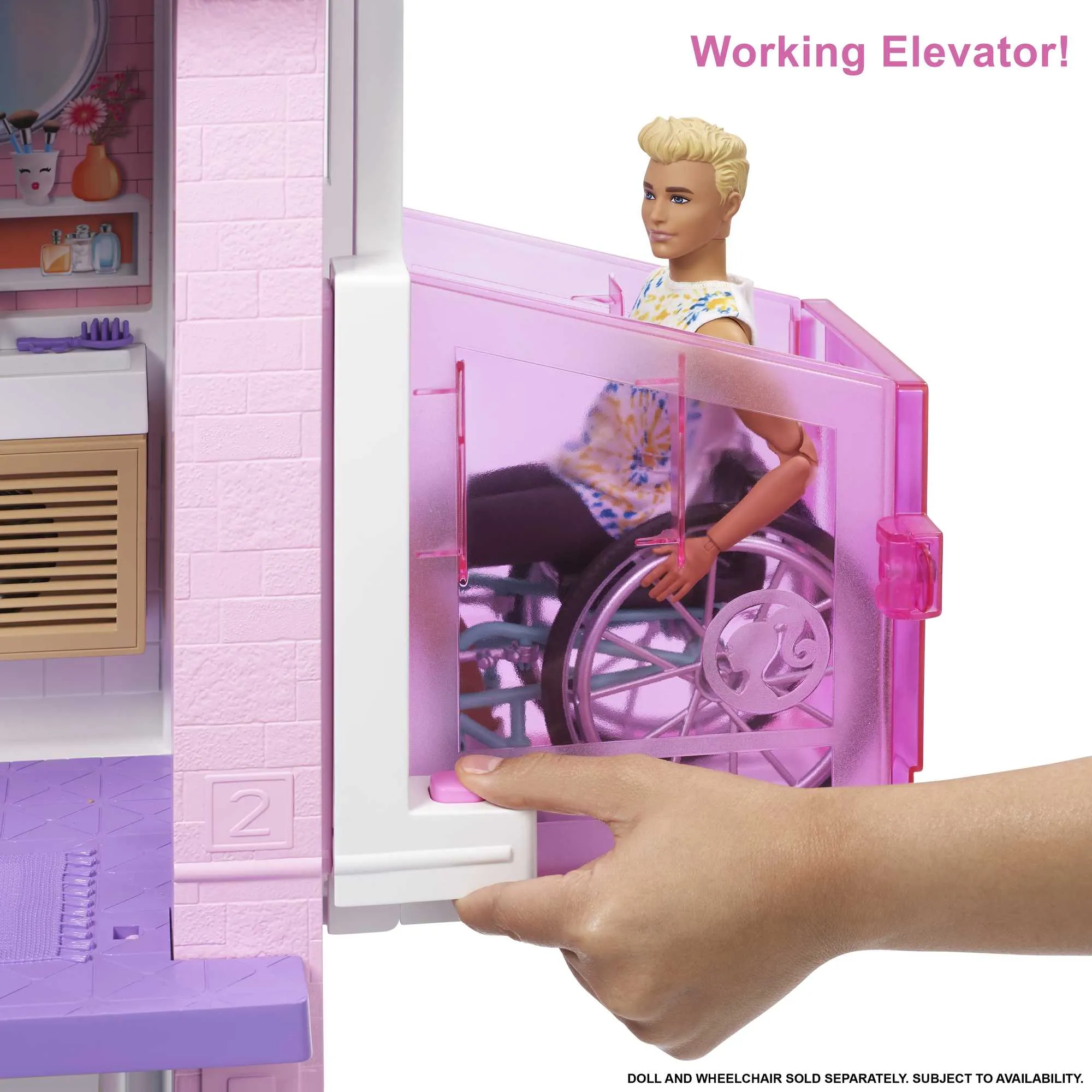 Barbie Dreamhouse Dollhouse With 75  Accessories & Wheelchair Accessible Elevator, Lights, Sounds, Music