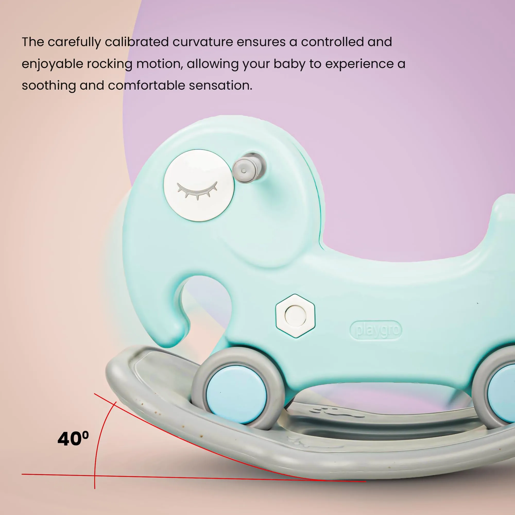 Baybee 2 in 1 Baby Horse Push Ride on Car with Rocker for Kids with Anti slip Handle (Horse)