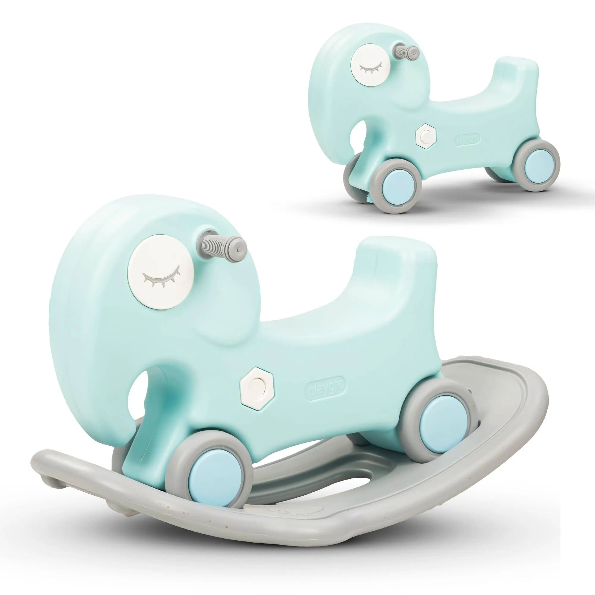 Baybee 2 in 1 Baby Horse Push Ride on Car with Rocker for Kids with Anti slip Handle (Horse)