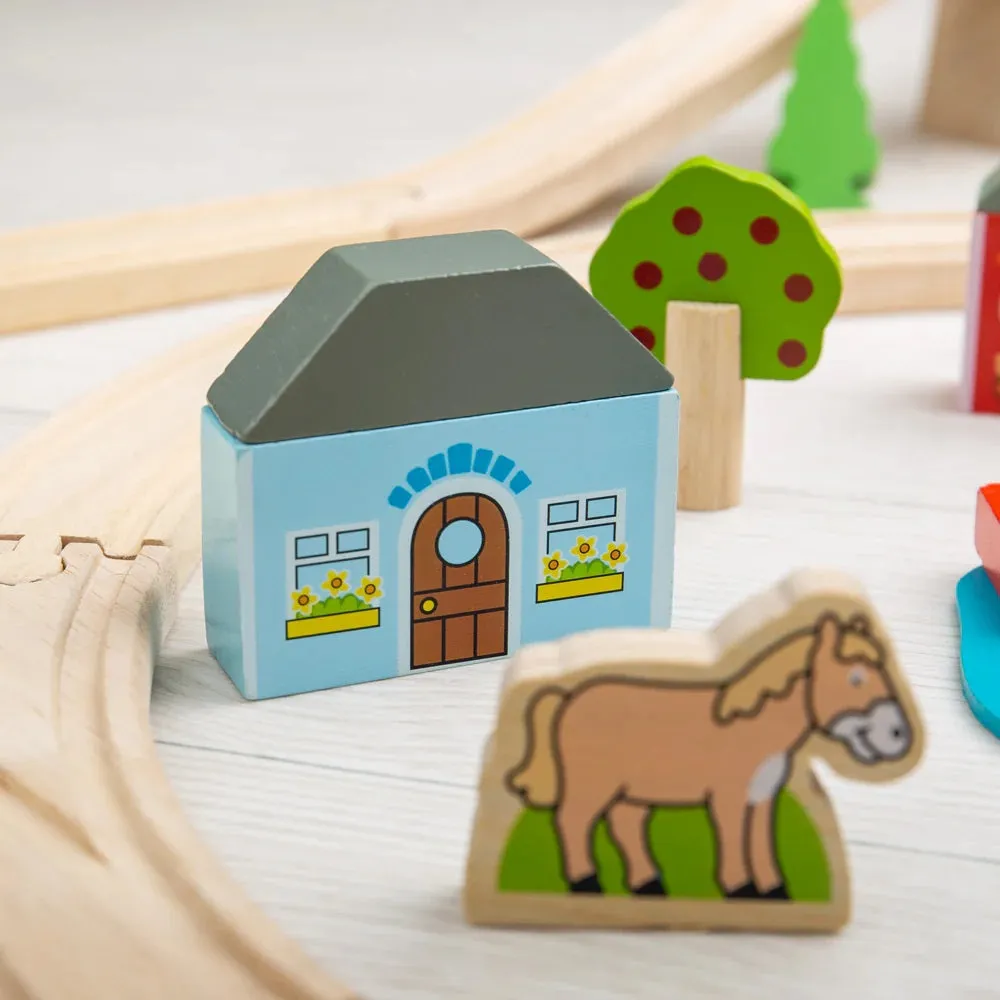 Bigjigs Town & Country Train Set