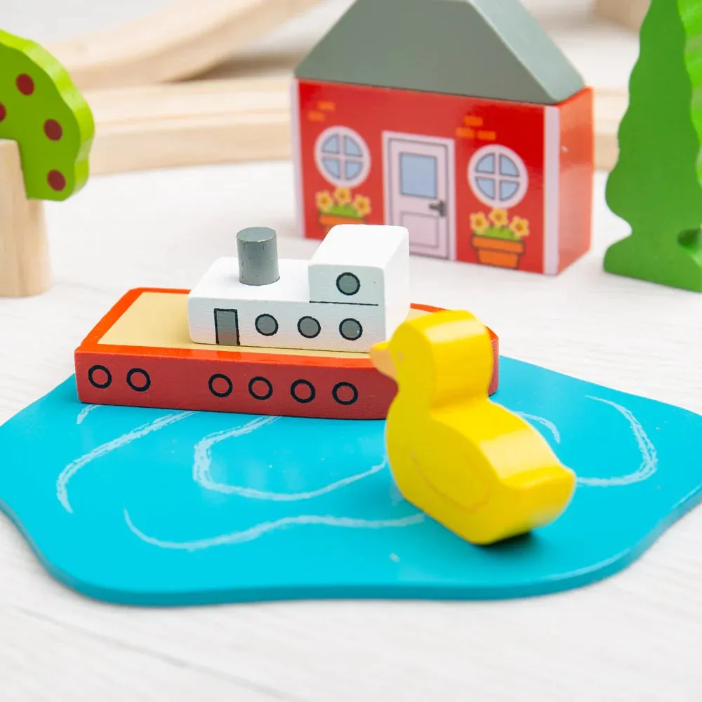 Bigjigs Town & Country Train Set