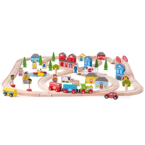 Bigjigs Town & Country Train Set