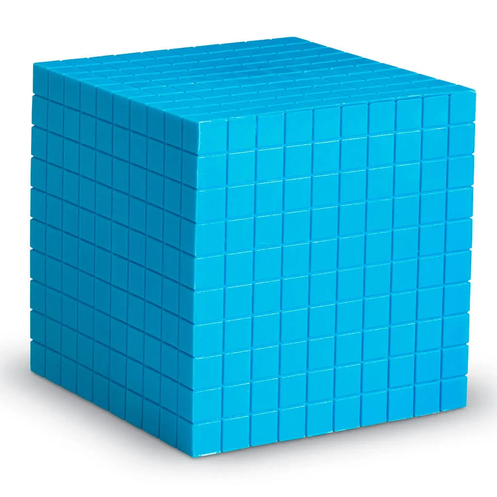 Blue Plastic Base Ten Cube