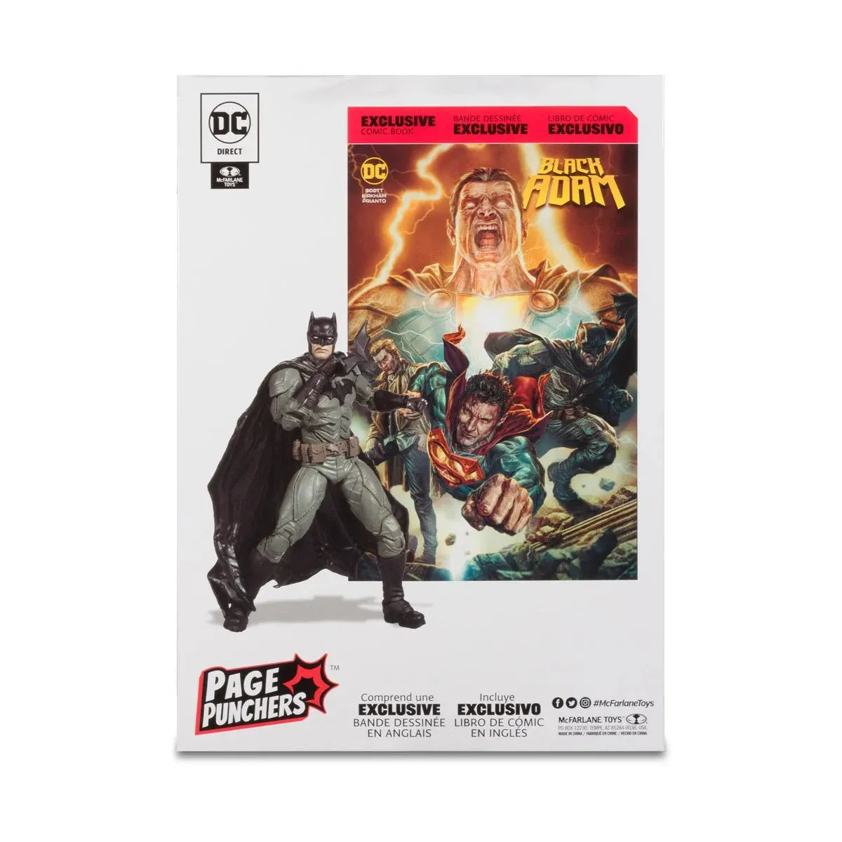 DC Direct (McFarlane Toys) Page Punchers Batman Action Figure with Black Adam Comic Book (15902) LOW STOCK