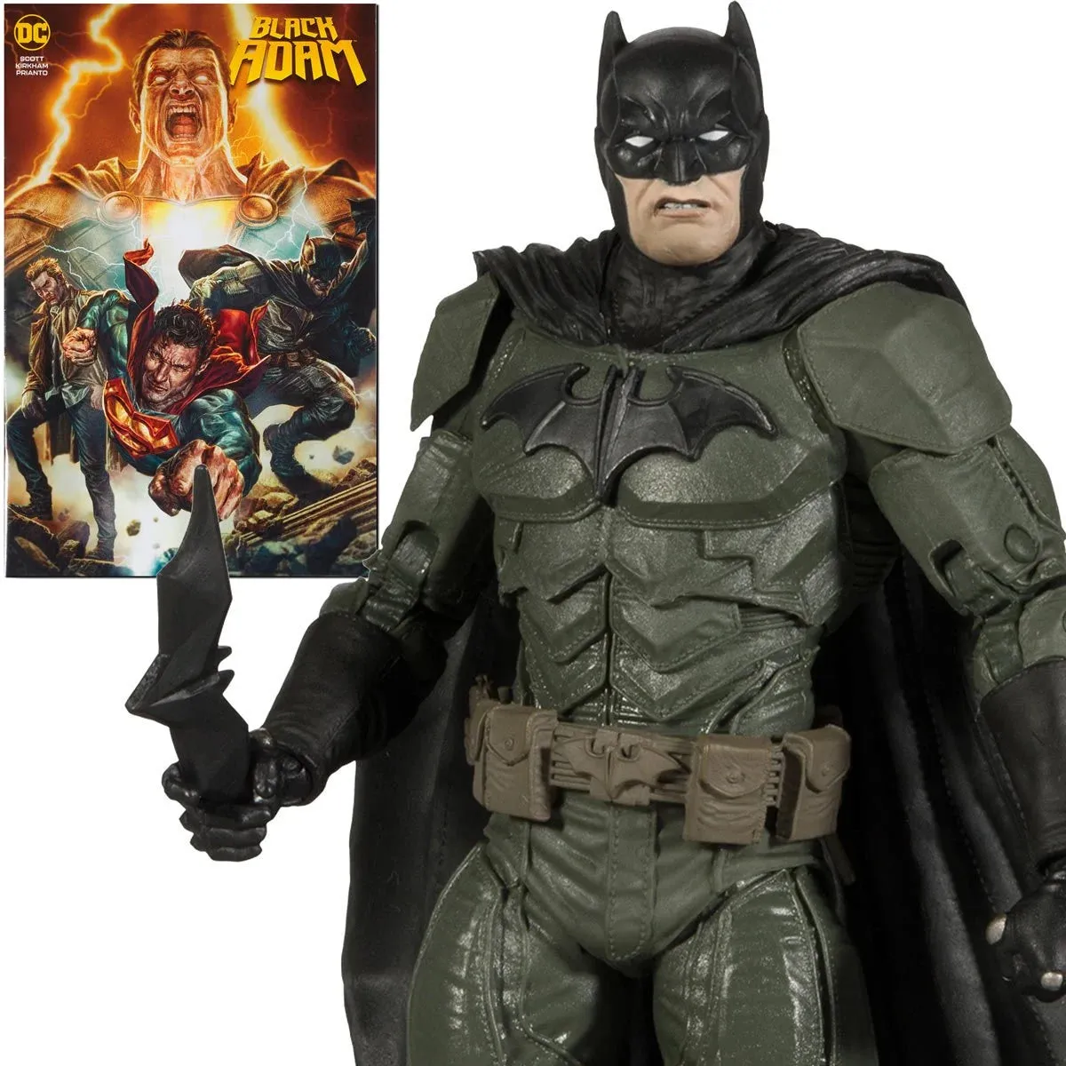 DC Direct (McFarlane Toys) Page Punchers Batman Action Figure with Black Adam Comic Book (15902) LOW STOCK