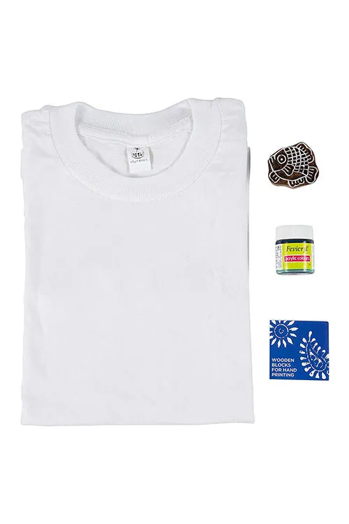 DIY T Shirt Block Print Kit - Fish