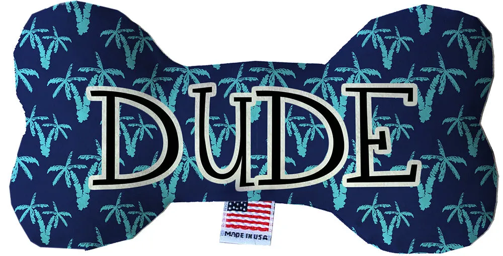 Dude Stuffing Free 6 Inch Bone Dog Toy