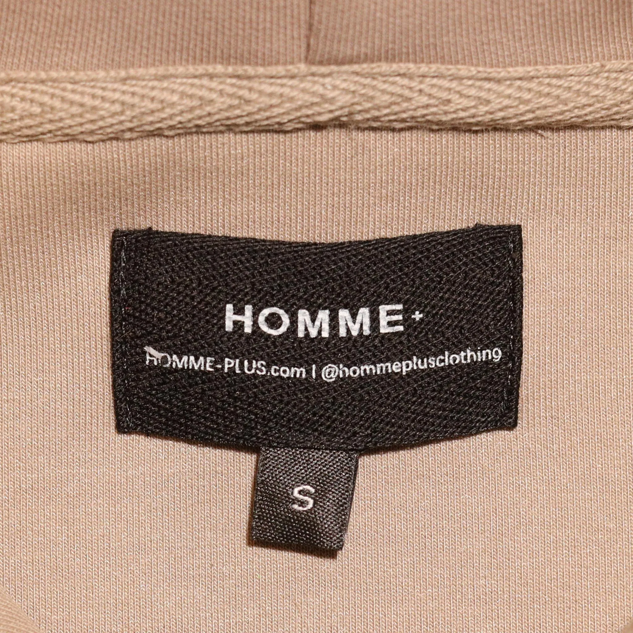 Embroidered H 2-Way Zip-Up Hoodie Latte