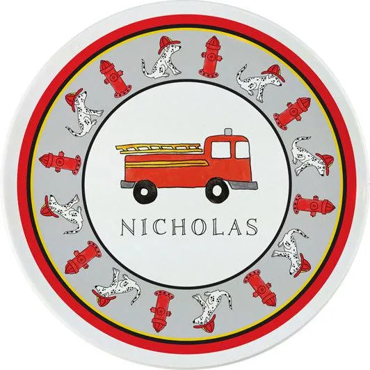 Firetruck Kids Plate