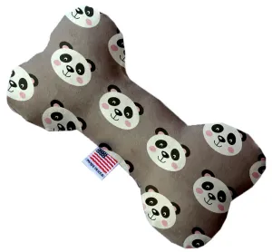 Grey Pandas 6 Inch Canvas Bone Dog Toy