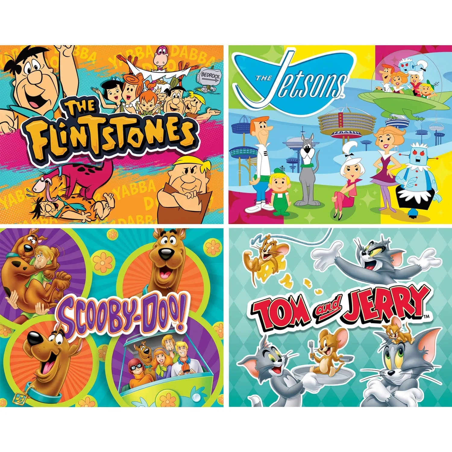 Hanna-Barbera 100 Piece Jigsaw Puzzles 4-Pack