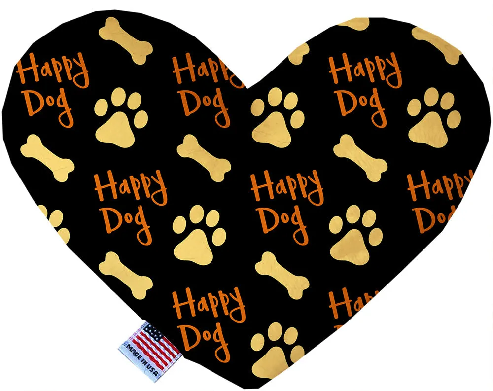 Happy Dog 8 Inch Canvas Heart Dog Toy
