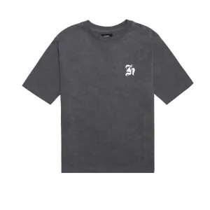 HOMME  Acid Wash Tee Charcoal