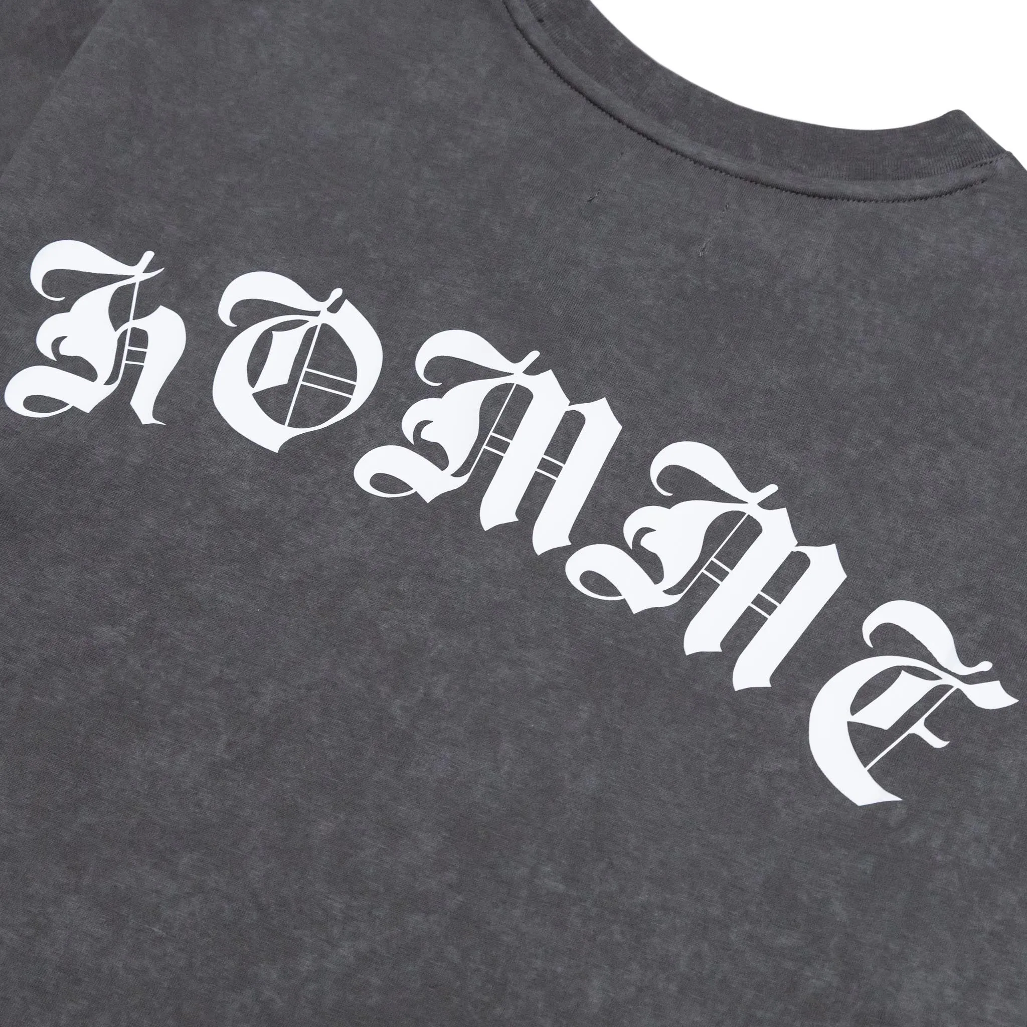 HOMME  Acid Wash Tee Charcoal
