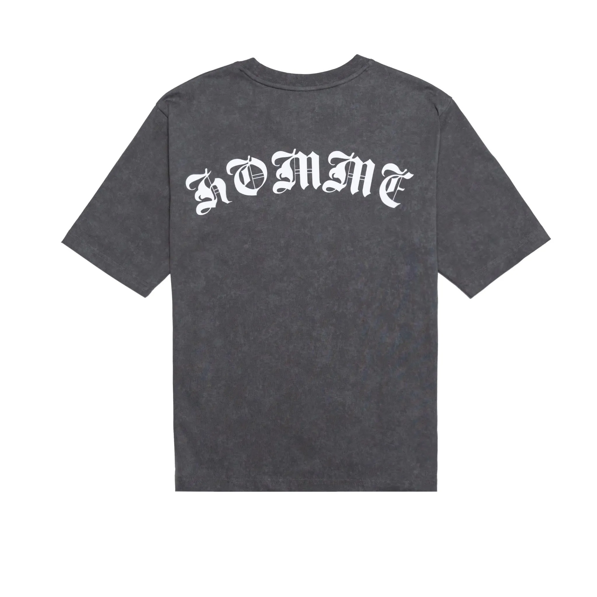 HOMME  Acid Wash Tee Charcoal