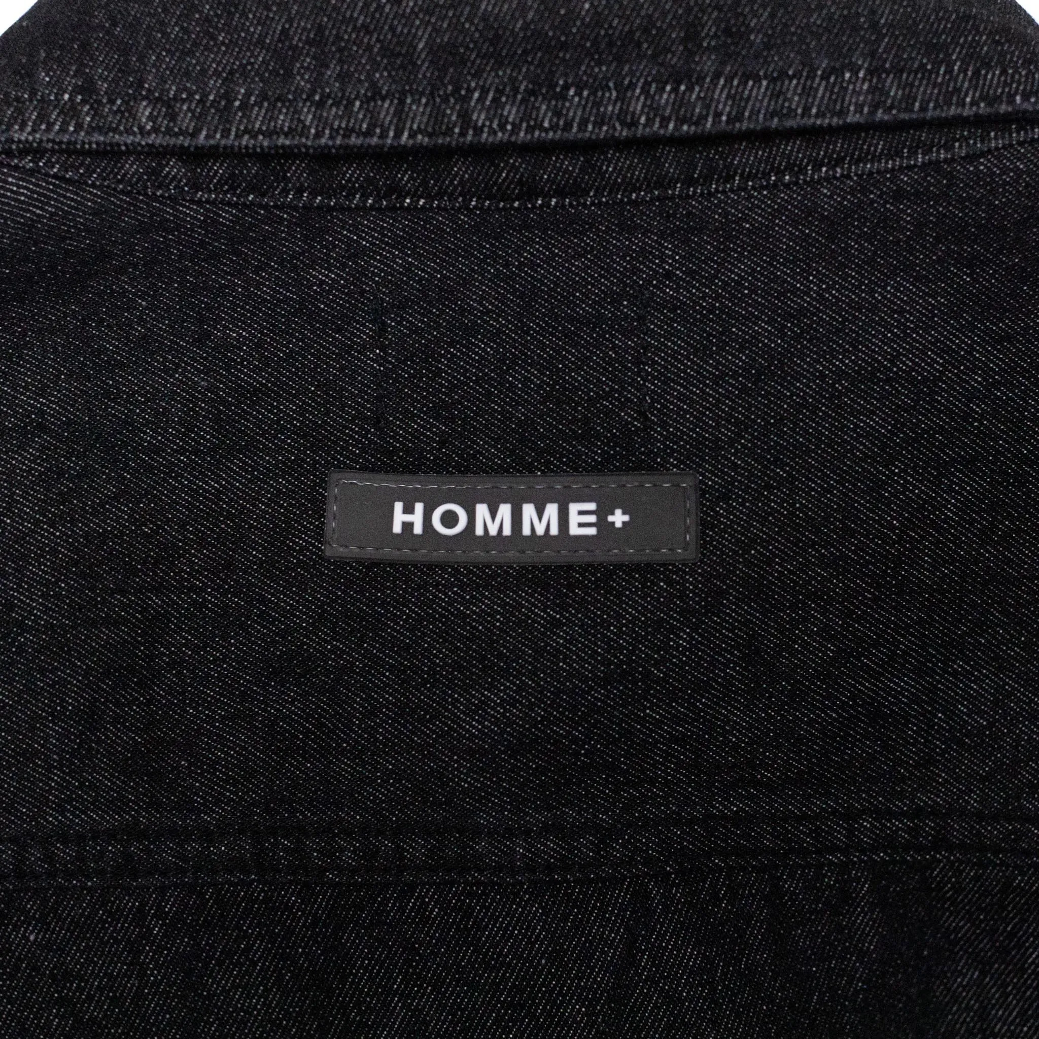 HOMME  Boxy Raw Edge Denim Jacket Black