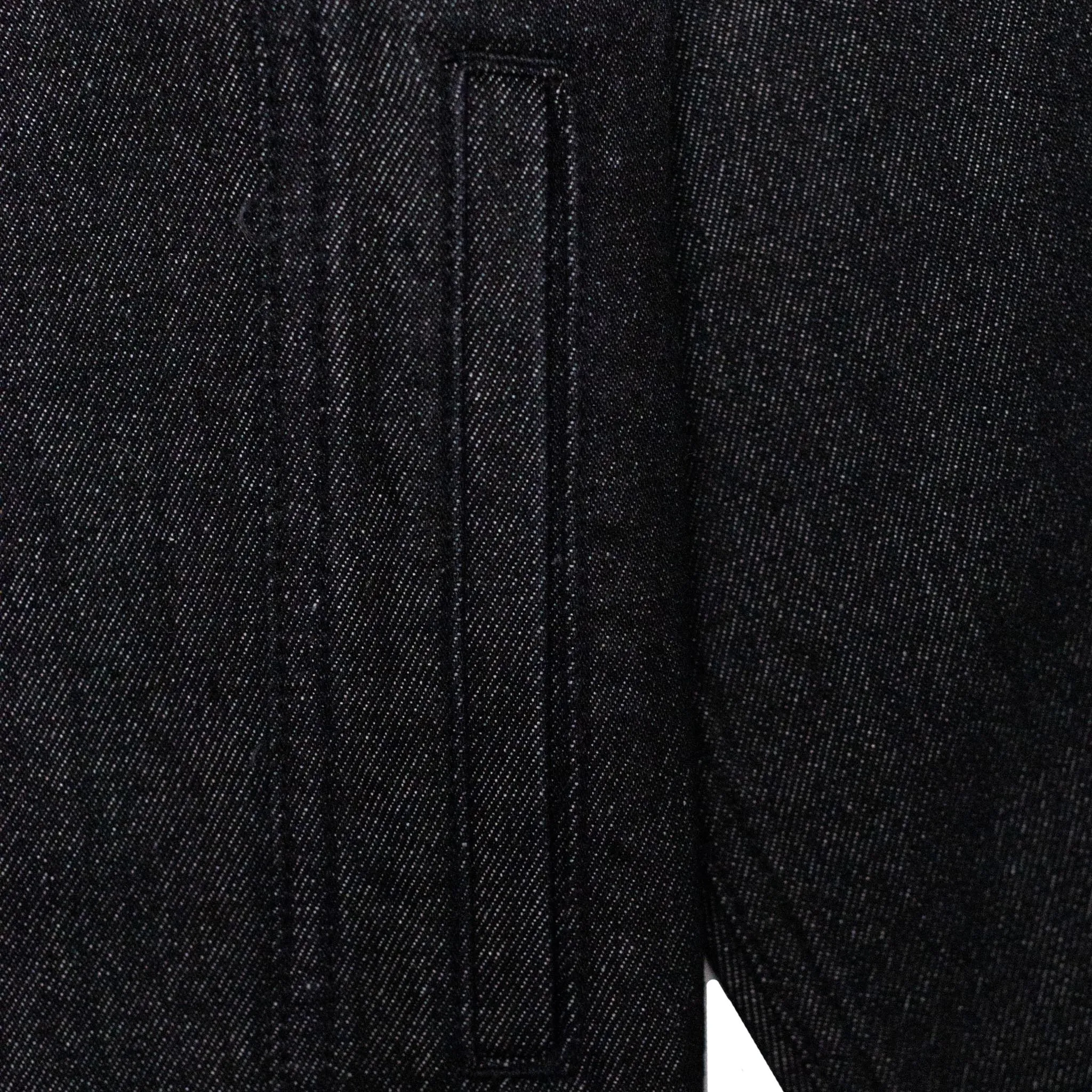 HOMME  Boxy Raw Edge Denim Jacket Black