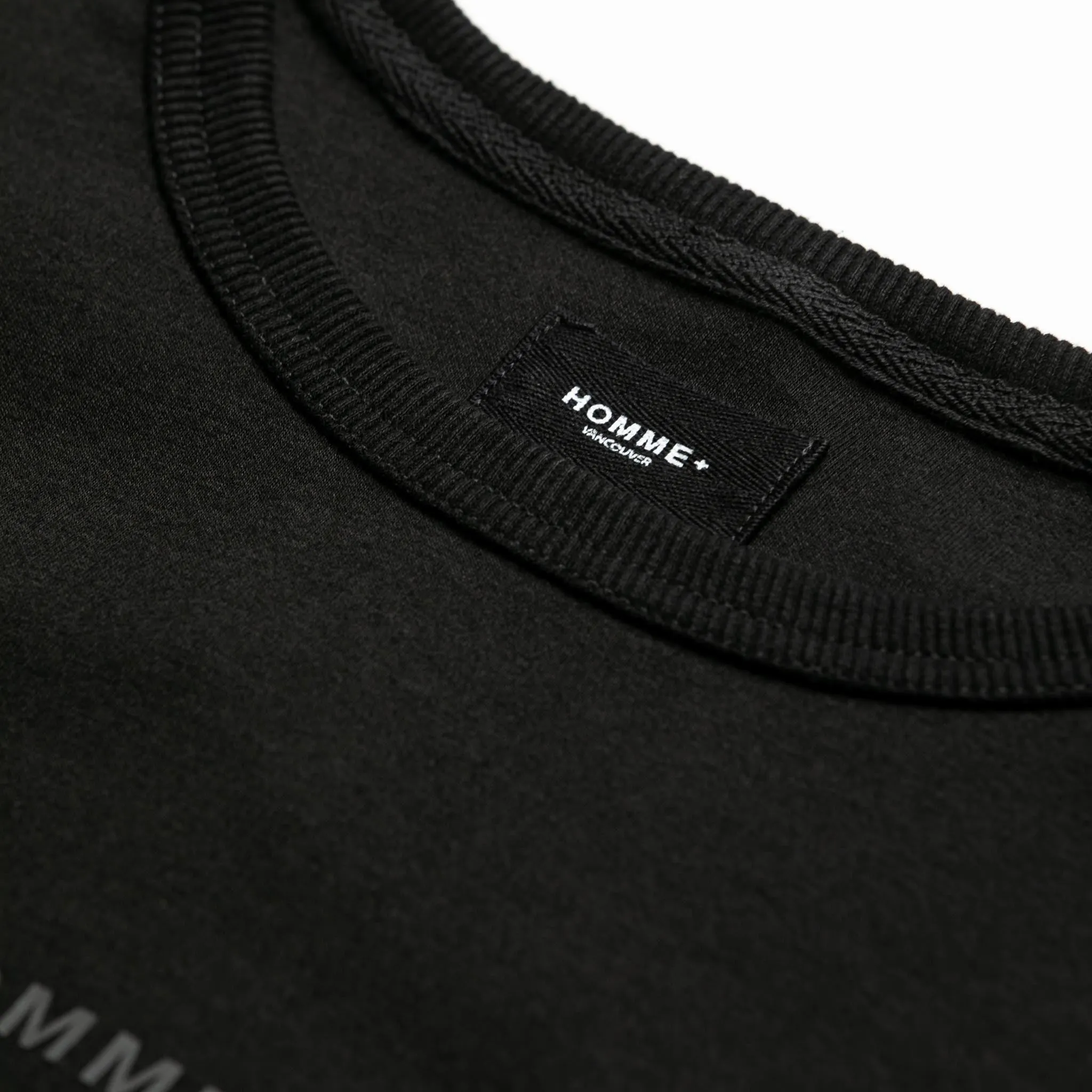 HOMME  'ESSENTIAL' Heavyweight Boxy Tee Black/Black
