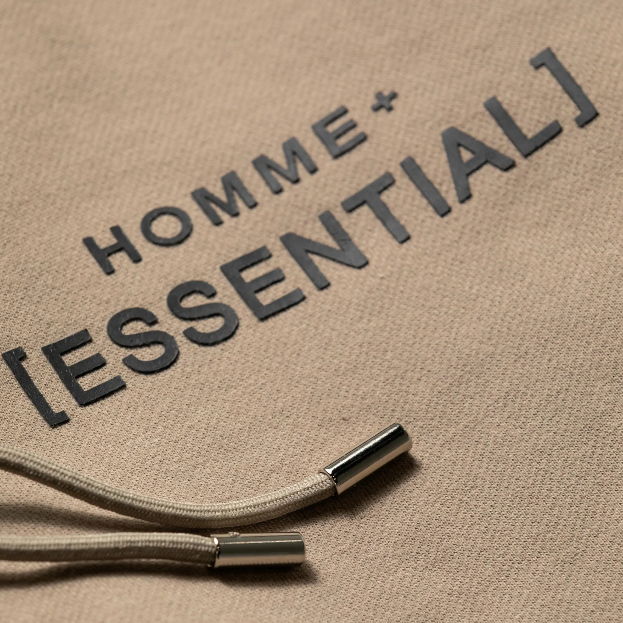 HOMME  'ESSENTIAL' Heavyweight Hoodie Dark Taupe