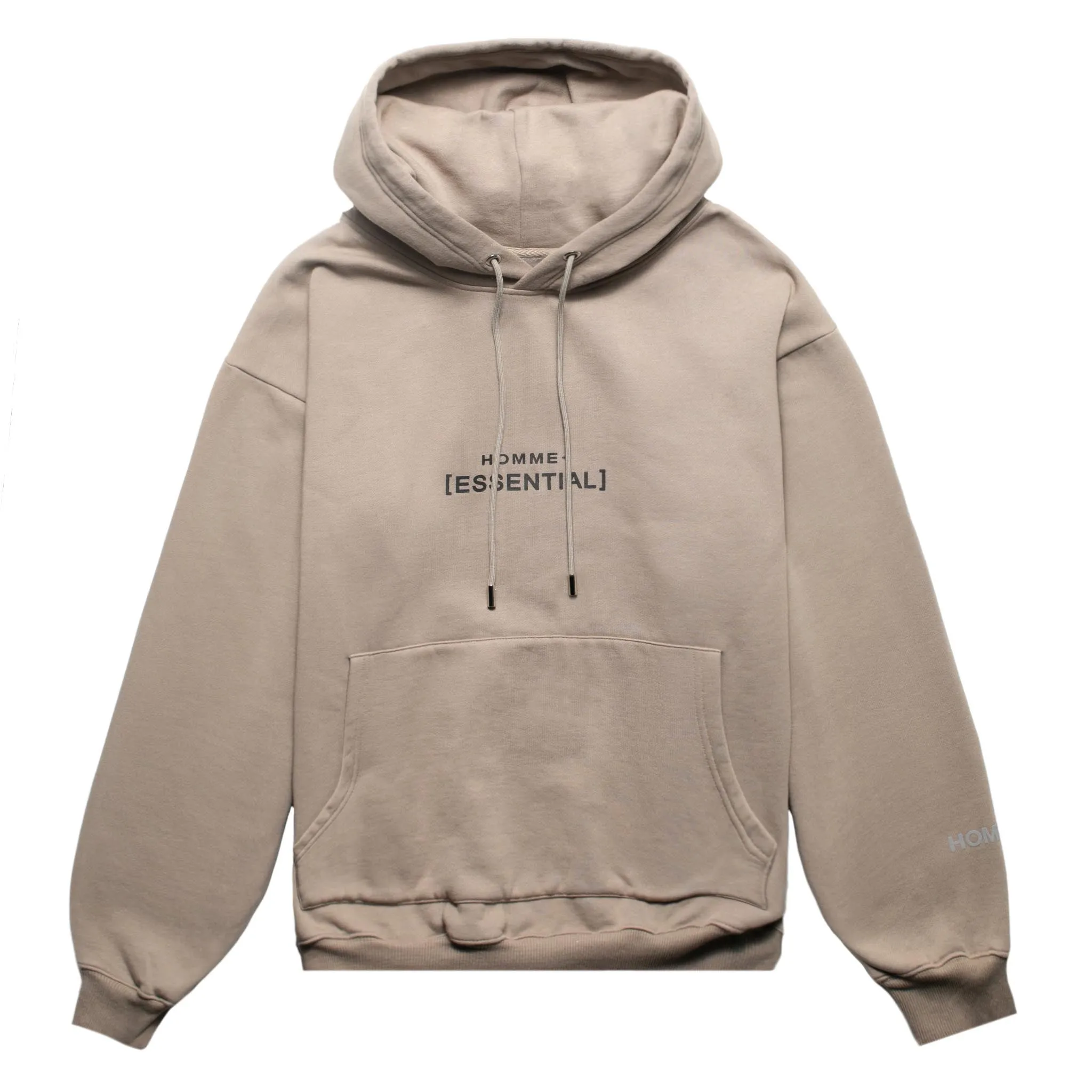 HOMME  'ESSENTIAL' Heavyweight Hoodie Dark Taupe