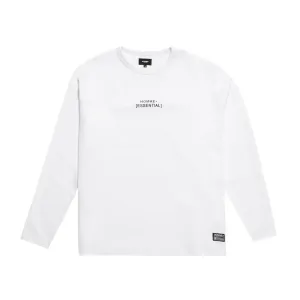 HOMME  'ESSENTIAL' Heavyweight L/S Tee White