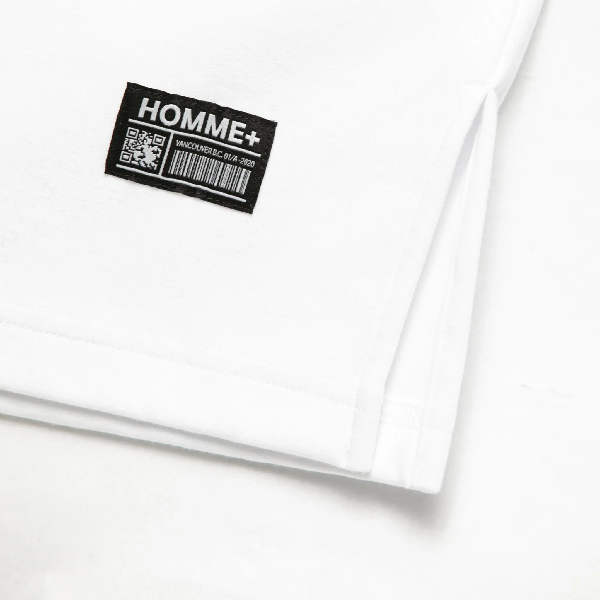 HOMME  'ESSENTIAL' Heavyweight L/S Tee White