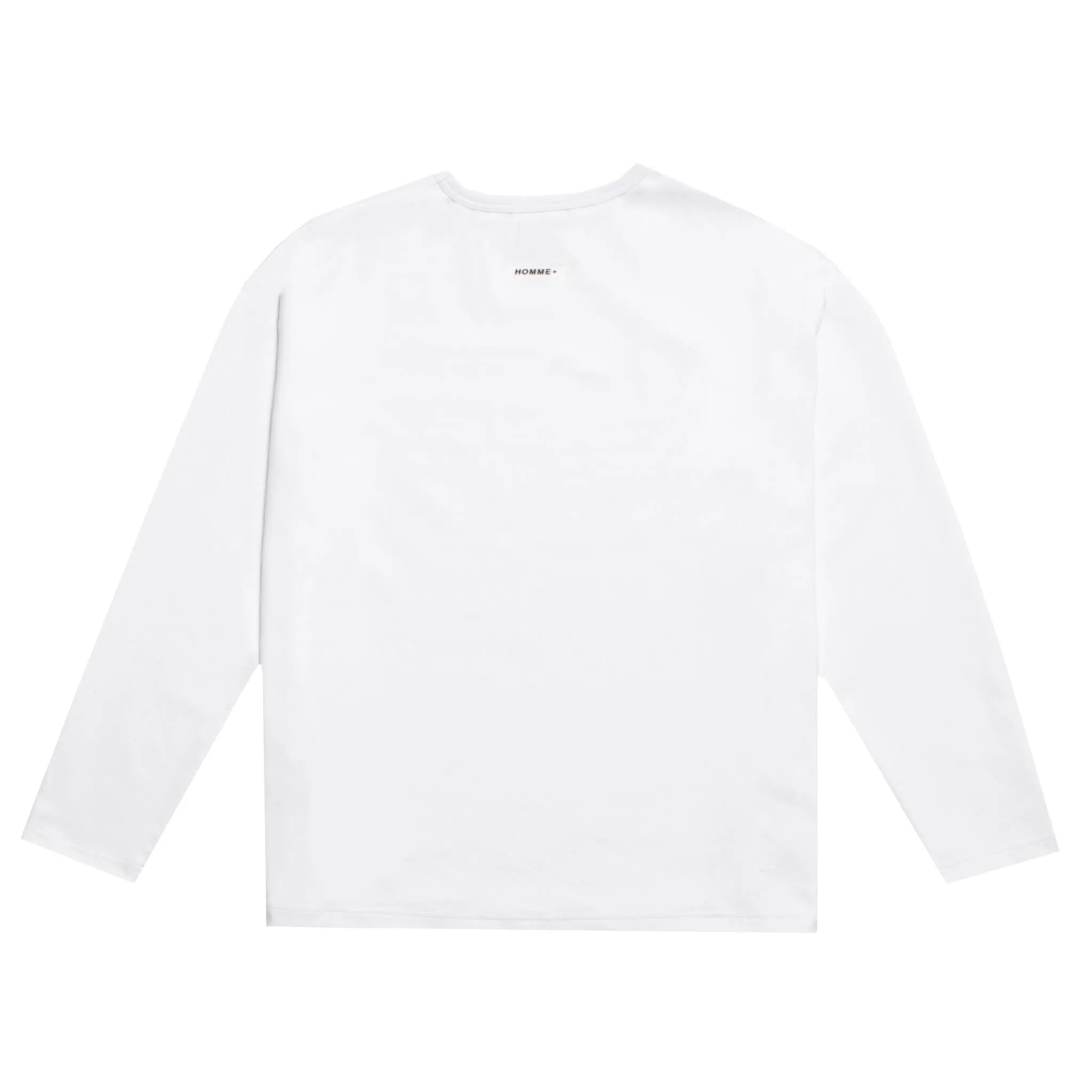 HOMME  'ESSENTIAL' Heavyweight L/S Tee White