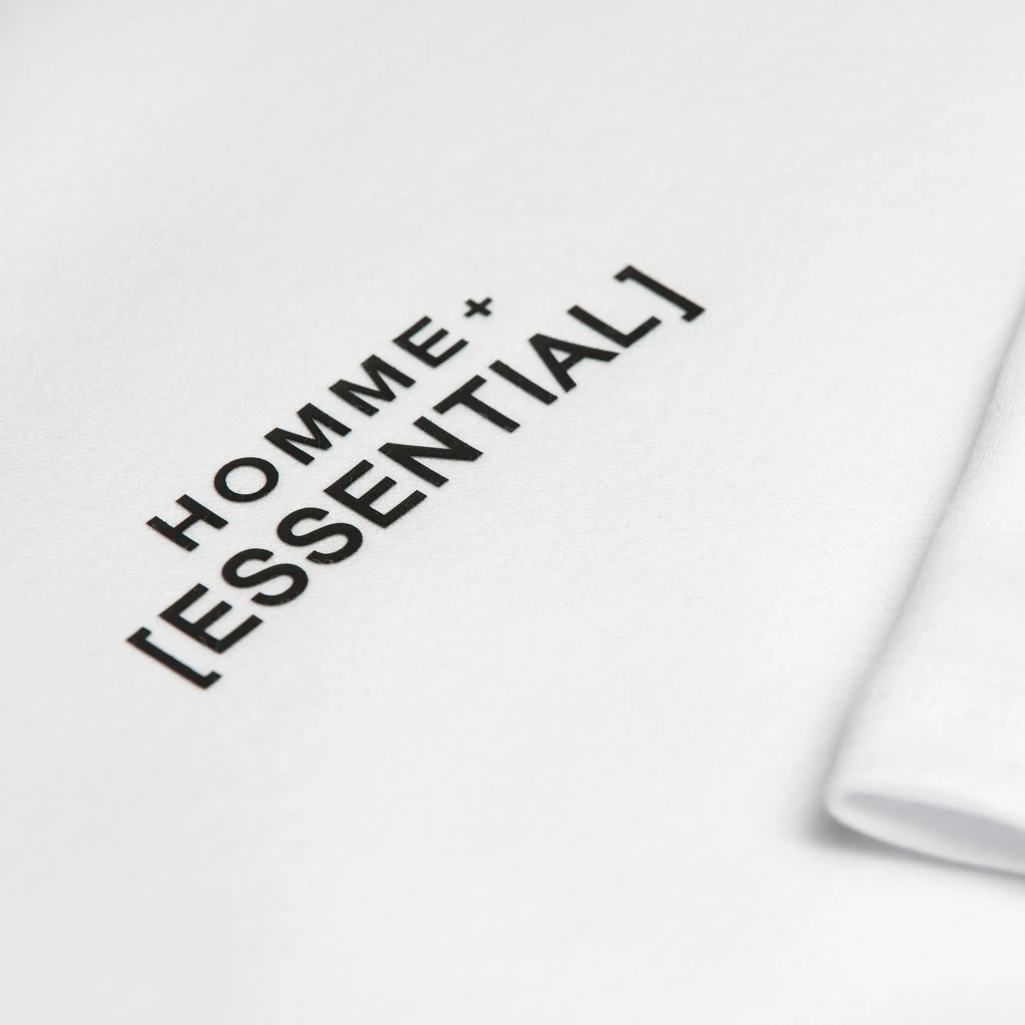 HOMME  'ESSENTIAL' Heavyweight L/S Tee White