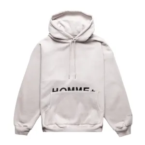 HOMME  Half-Logo Heavyweight Hoodie Cement