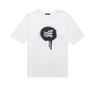 HOMME  Ink Splash Tee White