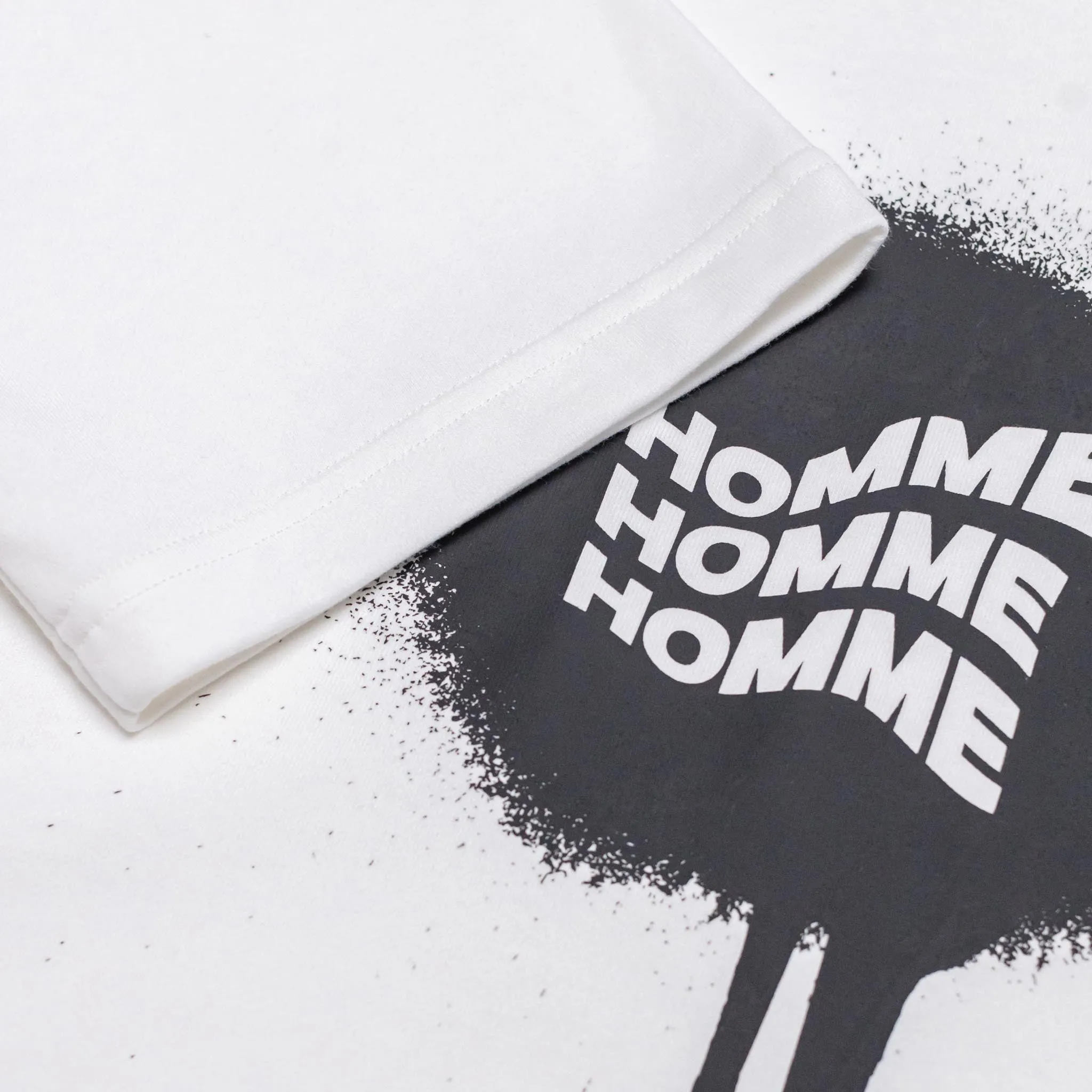 HOMME  Ink Splash Tee White