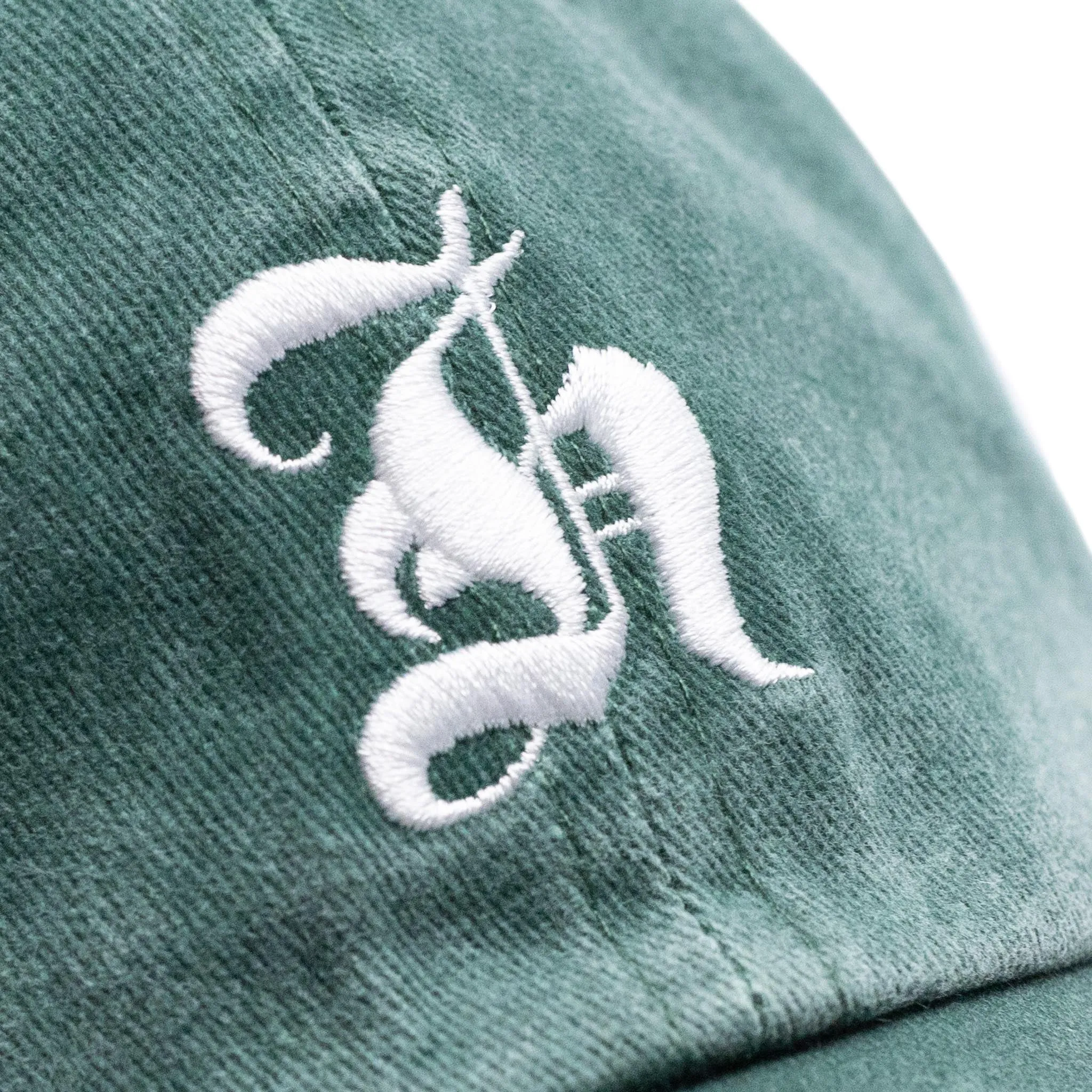 HOMME  Old English Acid Wash Cap Green
