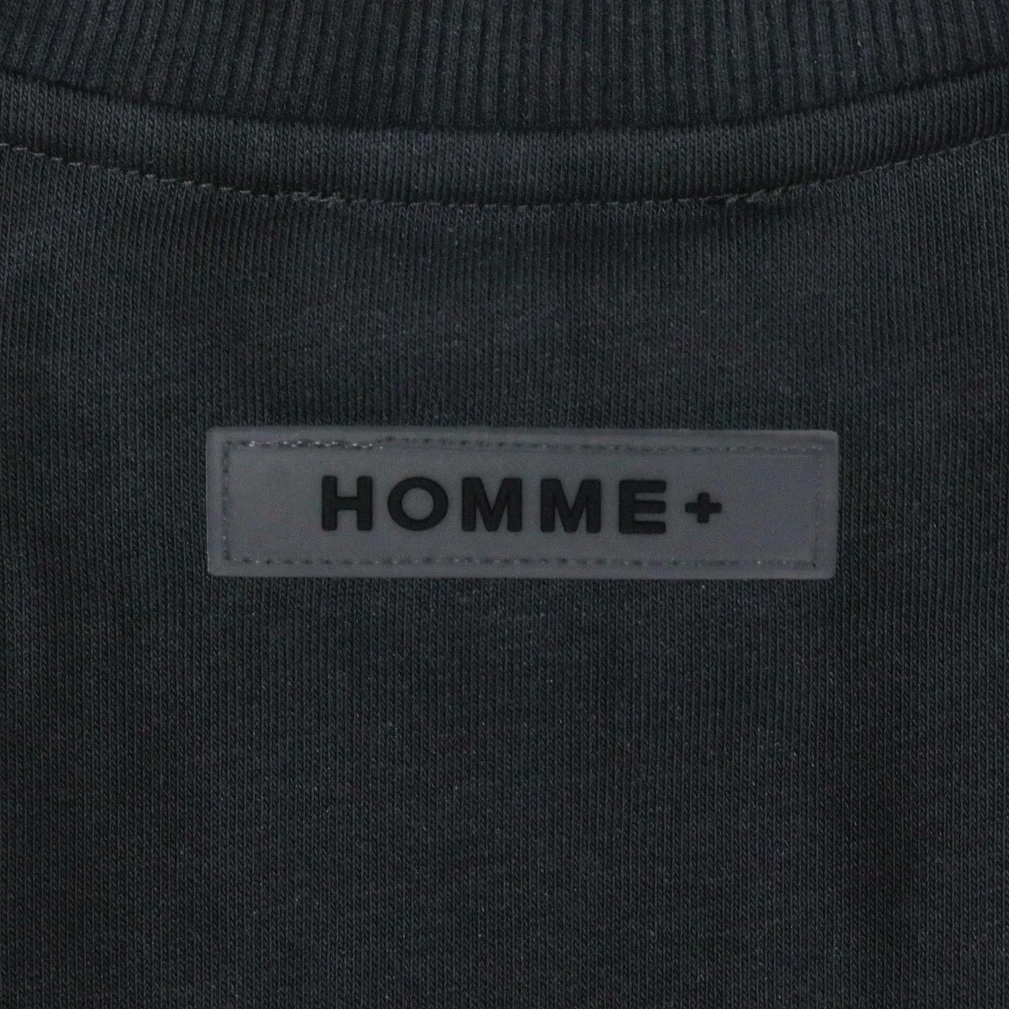 HOMME  Old English Acid Wash Tee Charcoal
