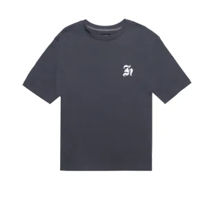 HOMME  Old English Script Tee Charcoal