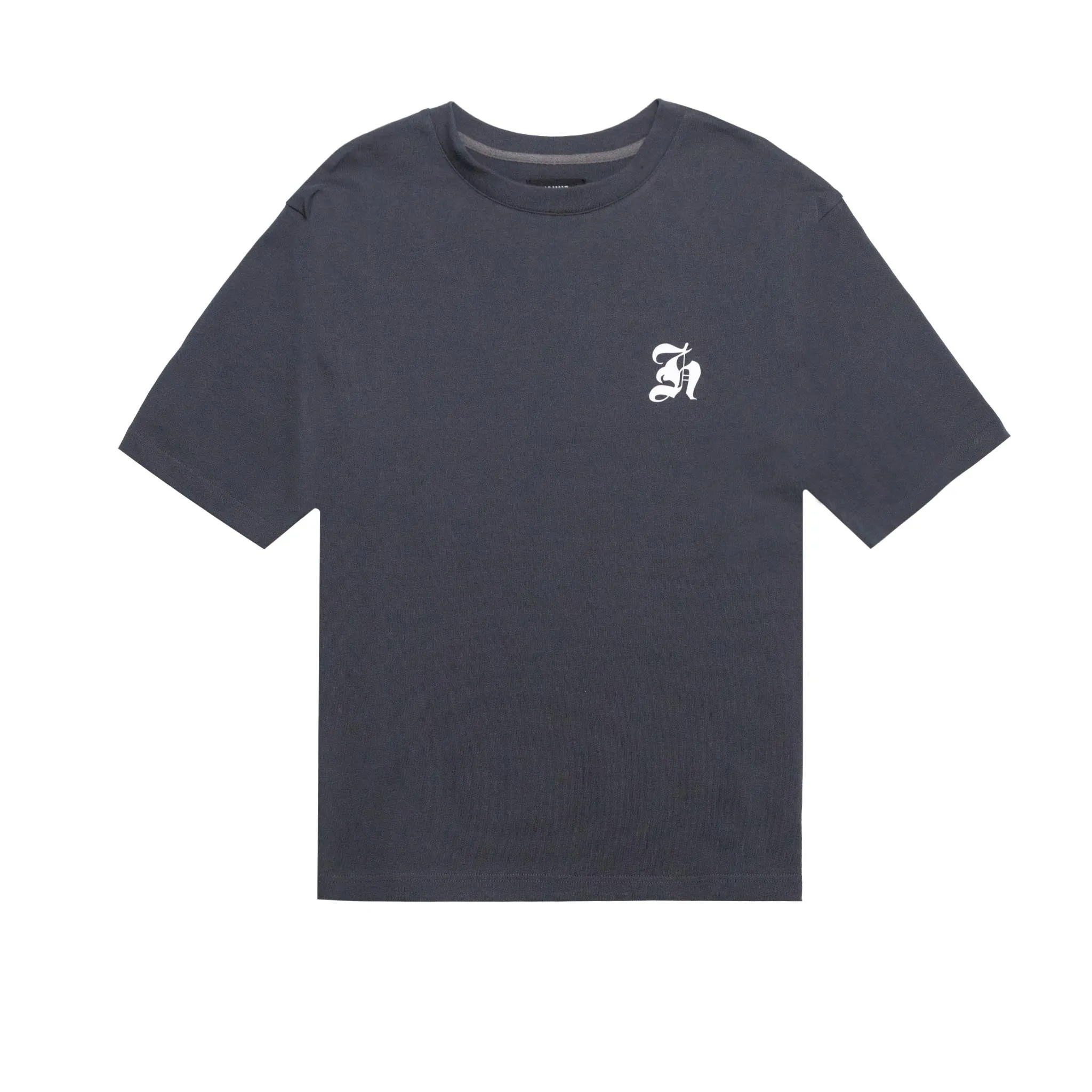 HOMME  Old English Script Tee Charcoal