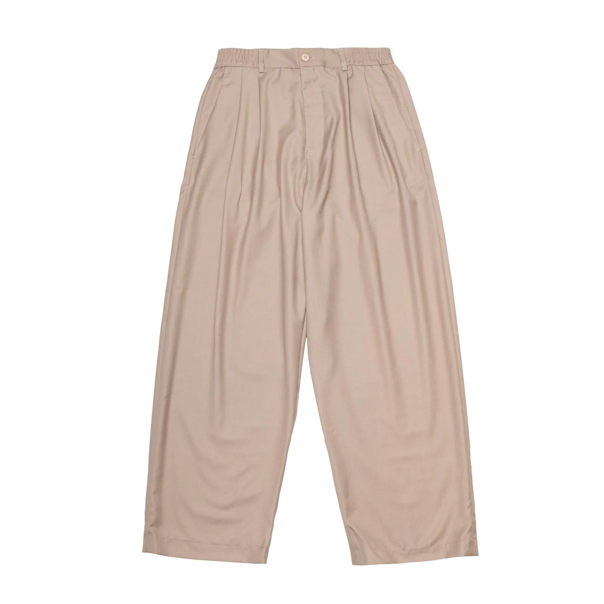 HOMME  Pleated Loose Trouser Beige