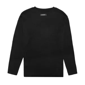 HOMME  Pleating L/S Tee Black