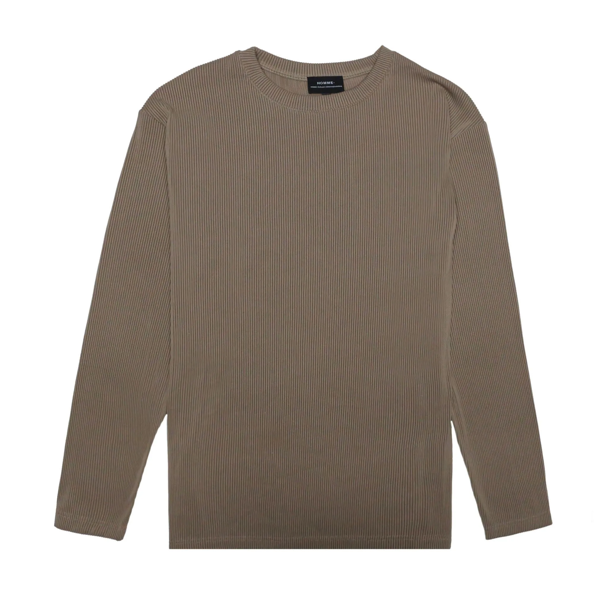 HOMME  Pleating L/S Tee Clay