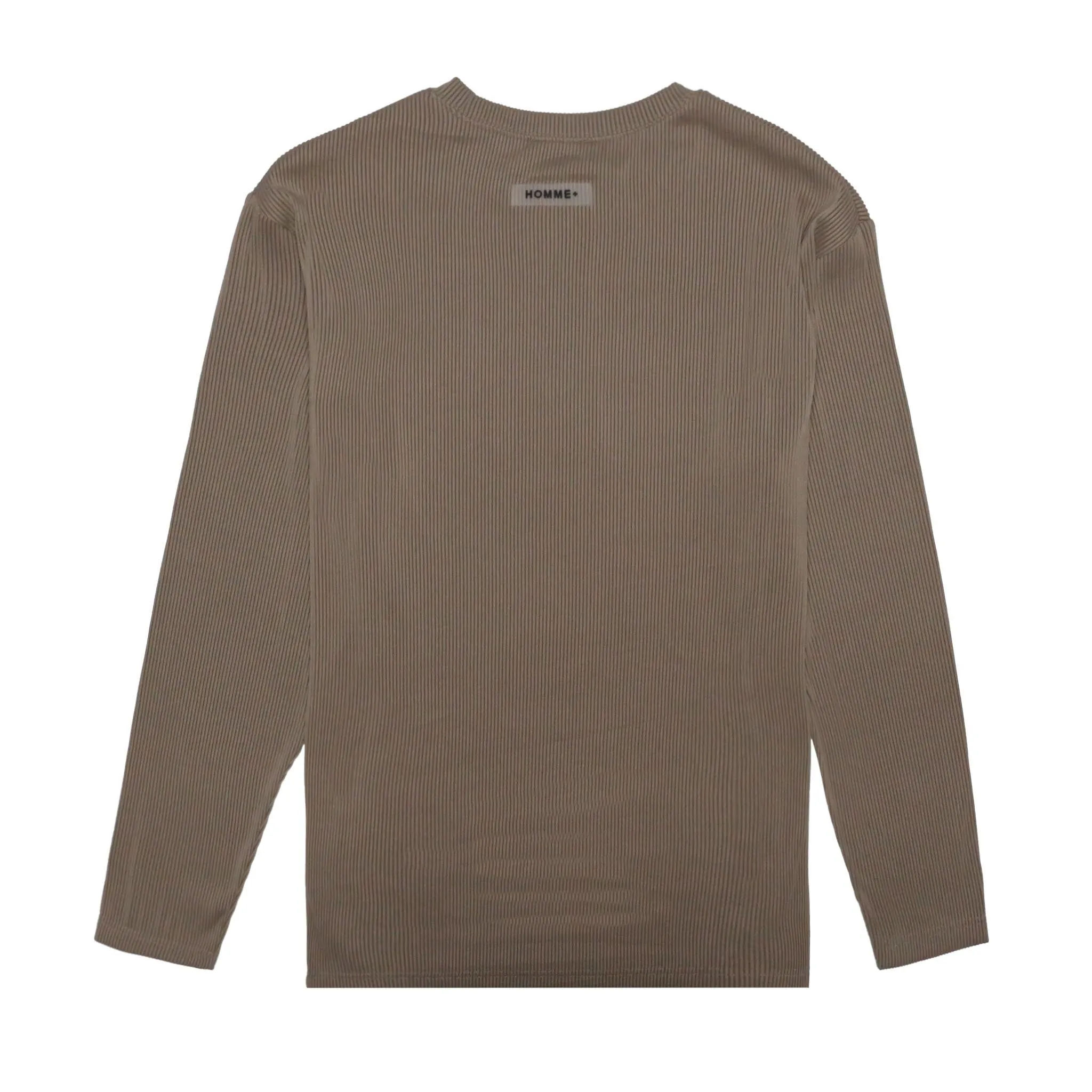HOMME  Pleating L/S Tee Clay