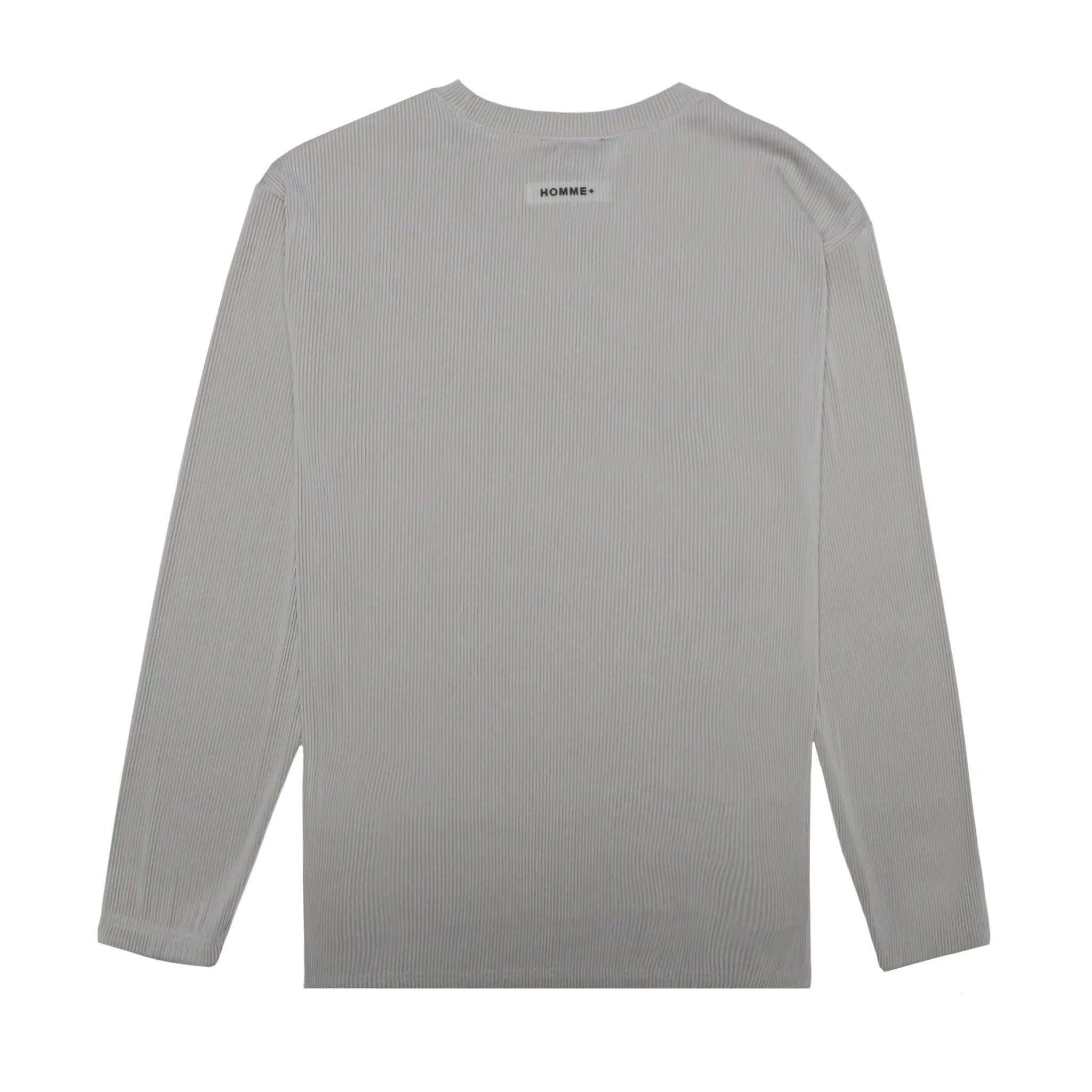 HOMME  Pleating L/S Tee Light Taupe