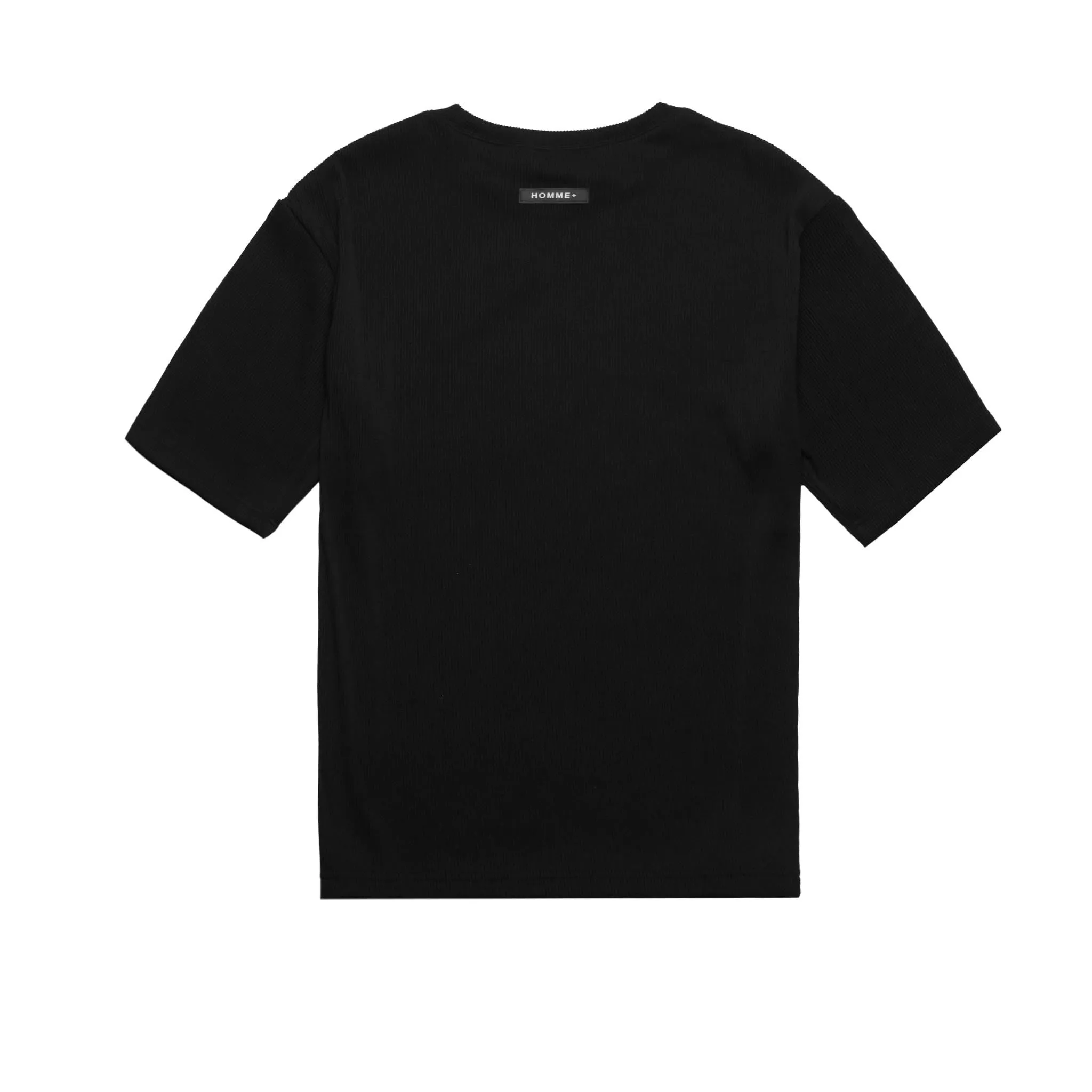 HOMME  Pleating Tee Black