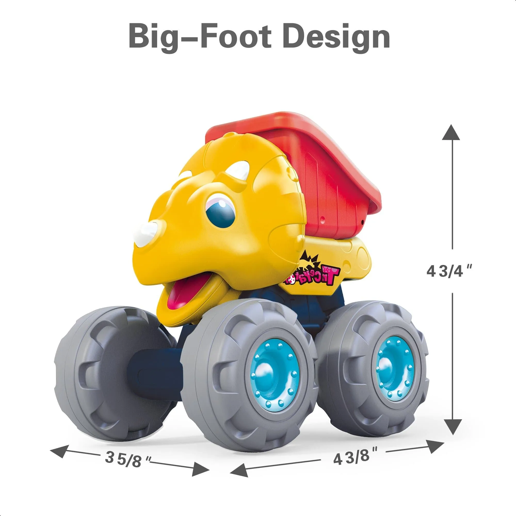iPlay iLearn Dinosaur Truck Toys - Pull Back Dino Cars