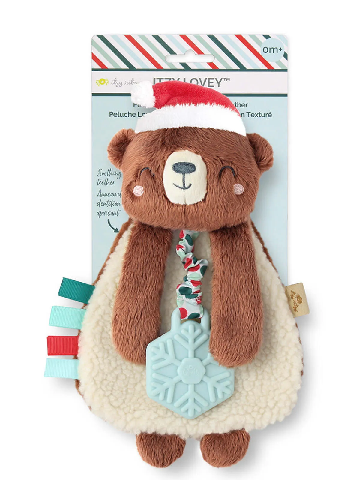 Itzy Lovey™ Plush Teether Toy, Holiday Bear