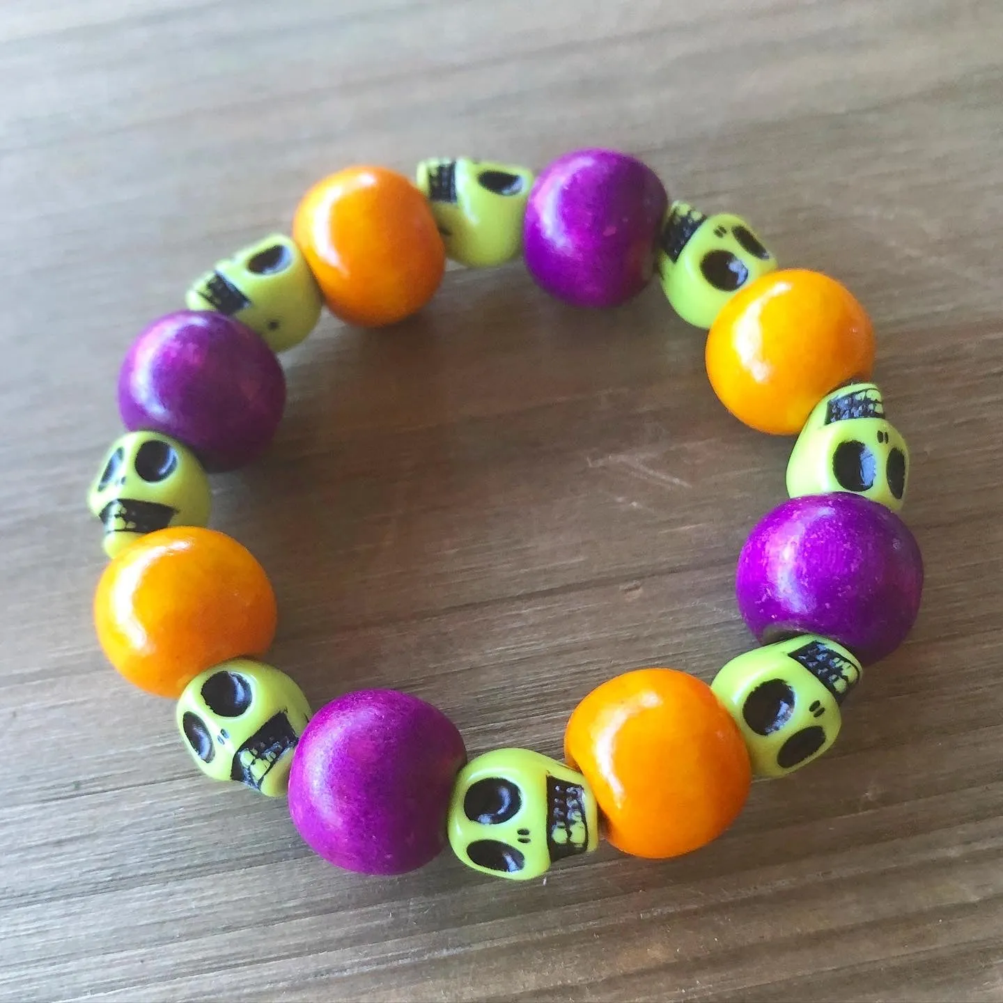 Kids Dia de los Muertos Beaded Stretch Bracelet Kits