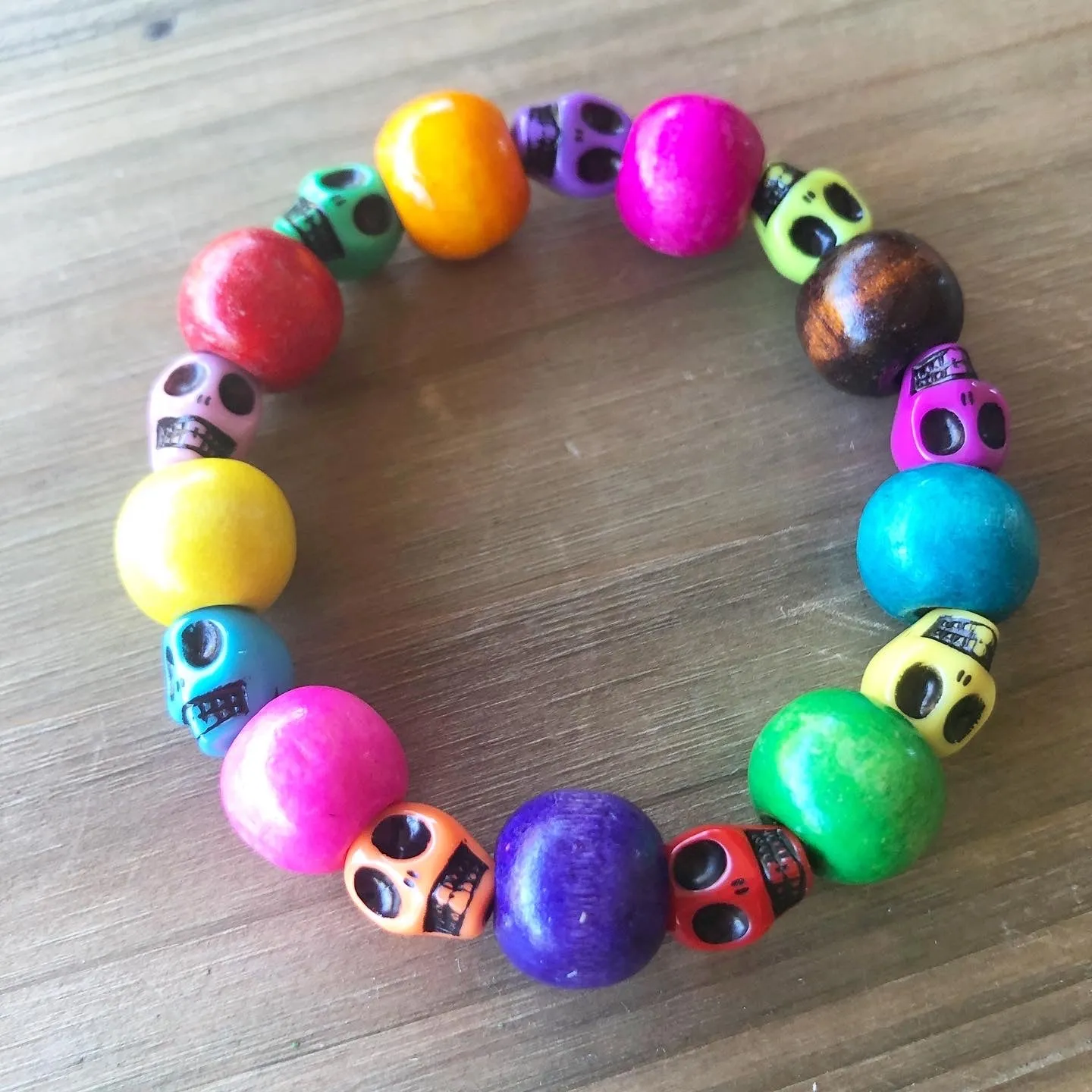 Kids Dia de los Muertos Beaded Stretch Bracelet Kits